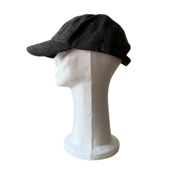 J. Crew Cap Hat Heathered Grey Wool Blend OS Embroidered Green JC Logo Academia - Picture 7 of 10